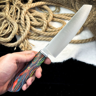 Кухонный нож Шеф конвекс (AUS10CO, микарта)