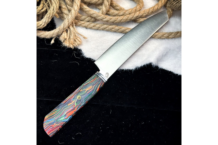 Кухонный нож Шеф конвекс (AUS10CO, микарта)