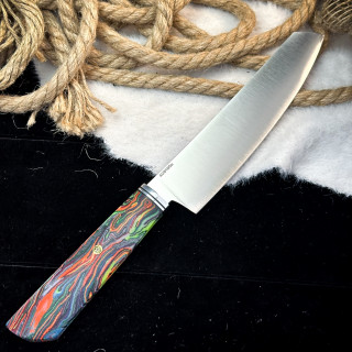 Кухонный нож Шеф конвекс (AUS10CO, микарта)
