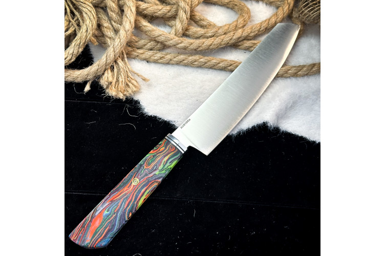 Кухонный нож Шеф конвекс (AUS10CO, микарта)