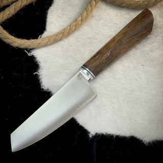Нож Кири (Aus10Co, Линза, стаб. карельская береза)