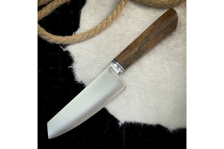 Нож Кири (Aus10Co, Линза, стаб. карельская береза)
