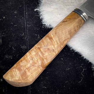 Нож Кири (Aus10Co, Линза, стаб. карельская береза)