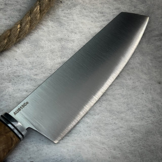 Нож Кири (Aus10Co, Линза, стаб. карельская береза)