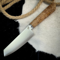 Нож Кири (Aus10Co, Линза, стаб. карельская береза)