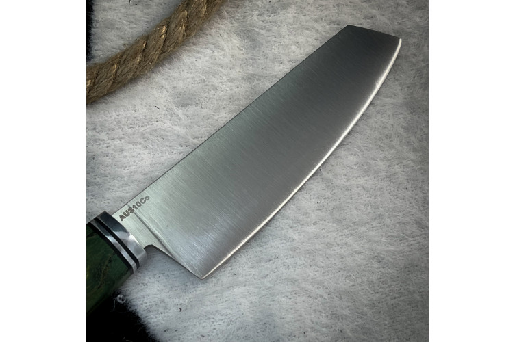 Нож Кири (Aus10Co, Линза, стабилизированный ясень)