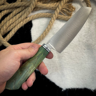 Нож Кири (Aus10Co, Линза, стабилизированный ясень)
