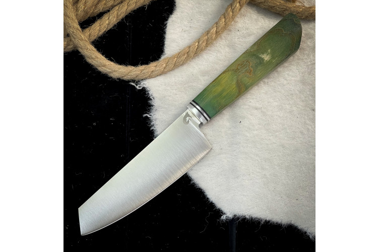 Нож Кири (Aus10Co, Линза, стабилизированный ясень)