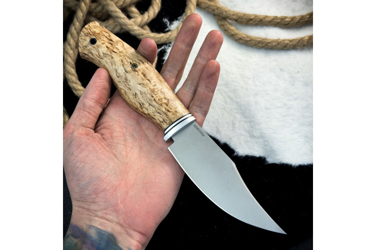Нож Аркуда (AUS10Cobalt, стаб. карельская береза)