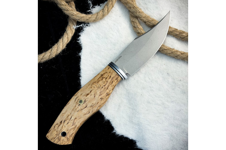Нож Аркуда (AUS10Cobalt, стаб. карельская береза)
