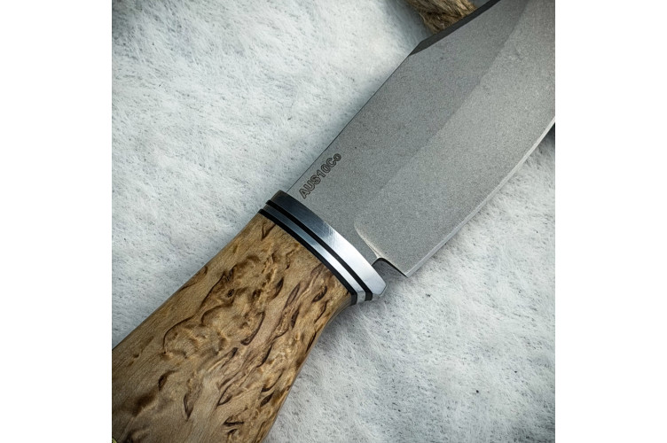 Нож Аркуда (AUS10Cobalt, стаб. карельская береза)
