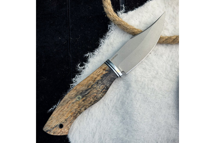 Нож Аркуда (AUS10Cobalt, стаб. карельская береза)