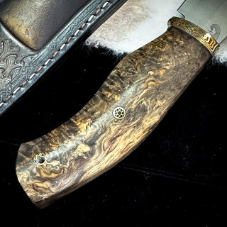 Нож Аркуда Люкс (M390, стаб. карельская береза)
