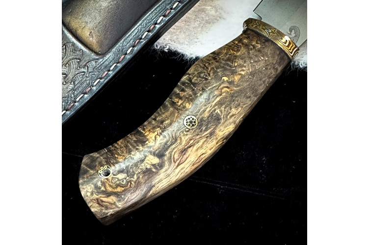 Нож Аркуда Люкс (M390, стаб. карельская береза)