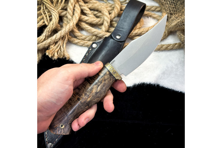 Нож Аркуда Люкс (M390, стаб. карельская береза)