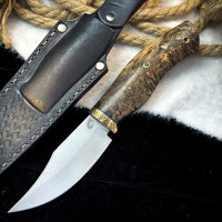 Нож Аркуда Люкс (M390, стаб. карельская береза)