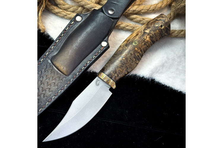 Нож Аркуда Люкс (M390, стаб. карельская береза)