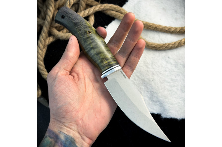 Нож Аркуда (AUS10Cobalt, стаб. клён)