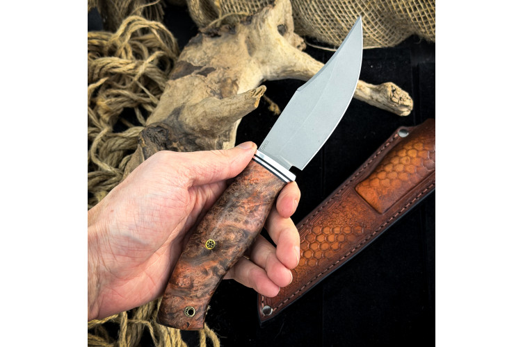 Нож Аркуда Люкс (M398, стаб. кап клена)