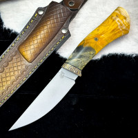 Нож Чардым Люкс (M390, Стабилизированный кап клена)
