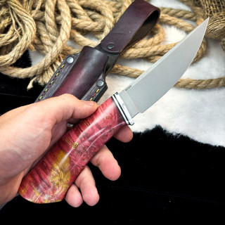 Нож Чардым Люкс (M390, Стабилизированный кап клена)