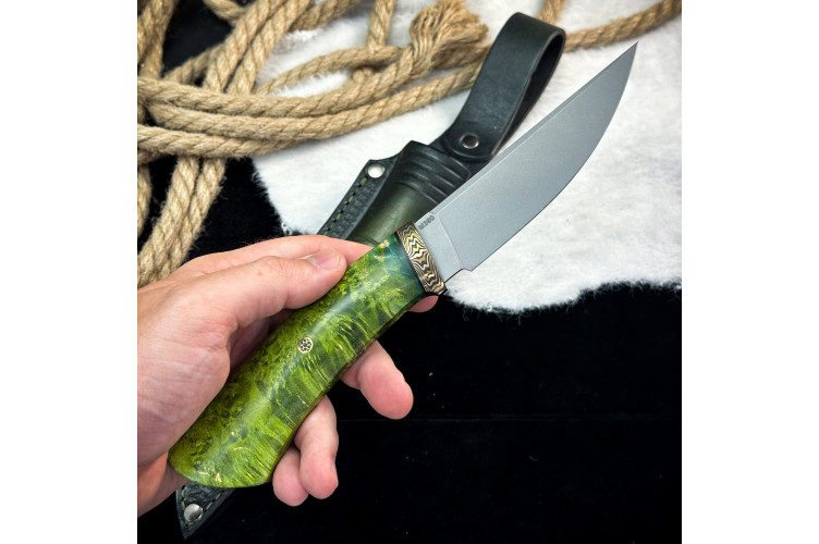 Нож Чардым Люкс (M390, Стабилизированный кап клена)
