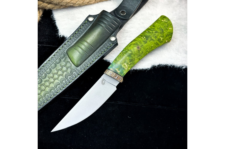 Нож Чардым Люкс (M390, Стабилизированный кап клена)