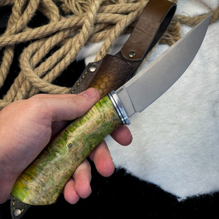 Нож Чардым Люкс (M390, Стабилизированный кап клена)