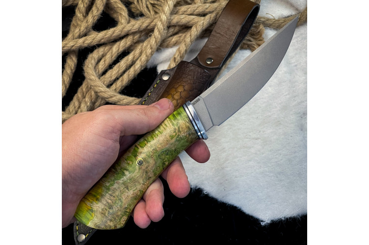 Нож Чардым Люкс (M390, Стабилизированный кап клена)