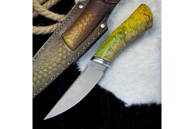 Нож Чардым Люкс (M390, Стабилизированный кап клена)