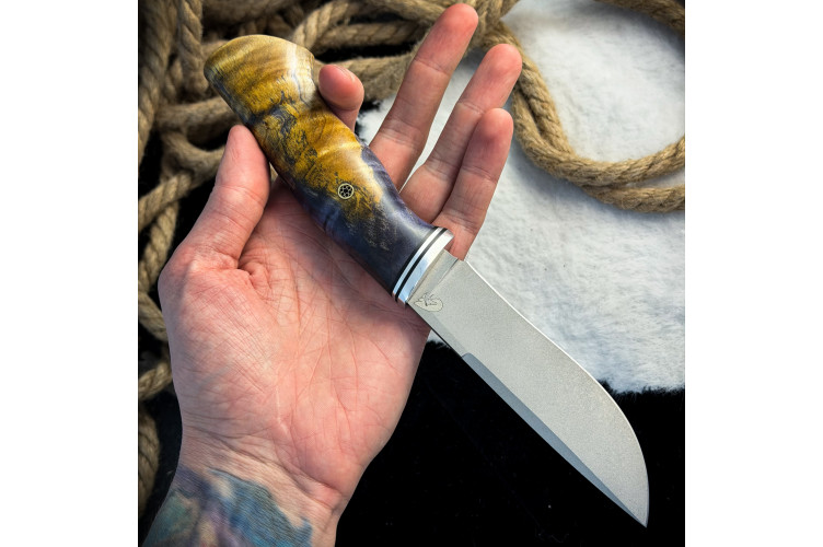 Нож Элой (110Х18М-ШД, стаб. клен)