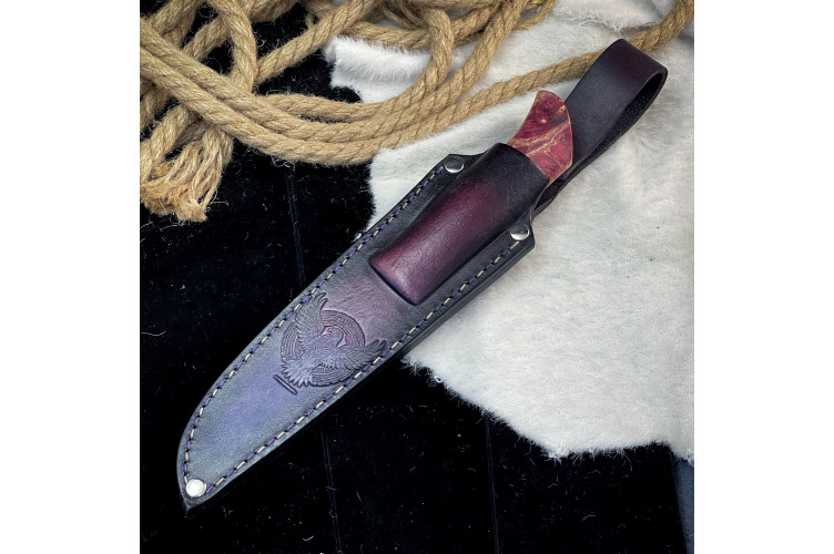 Нож Кержак Люкс (110Х18М-ШД, стаб. кап клена)