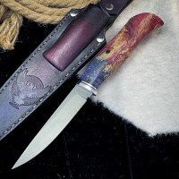 Нож Кержак Люкс (110Х18М-ШД, стаб. кап клена)