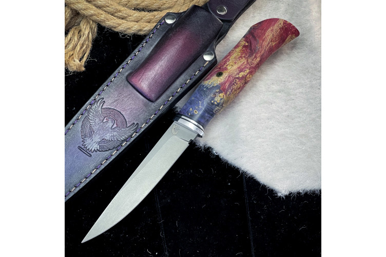 Нож Кержак Люкс (110Х18М-ШД, стаб. кап клена)