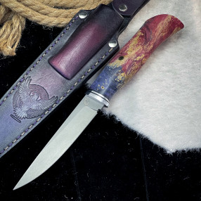 Нож Кержак Люкс (110Х18М-ШД, стаб. кап клена)