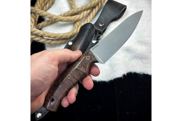 Нож Куркуль Люкс (AUS10Cobalt, стаб. клён)