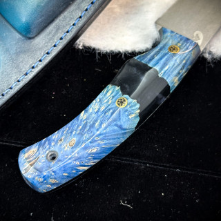 Нож Куркуль Люкс (AUS10Cobalt, гибрид)