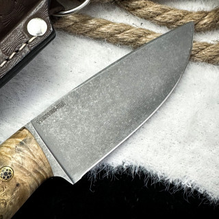Нож Курум Люкс (110Х18М-ШД, стаб. карельская береза)