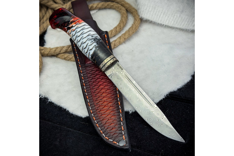 Финка Юсси Люкс (ZDI-1016, шишка, мокуме-гане)