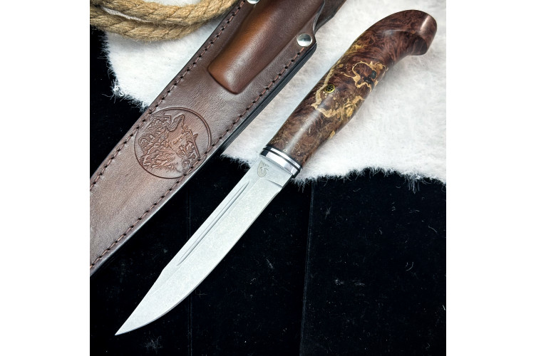Финка Юсси Люкс (110Х18М-ШД, стаб. клён)