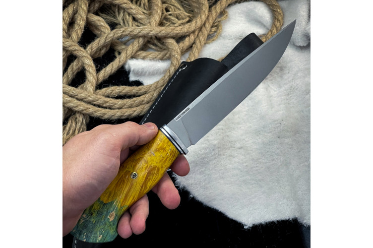 Нож Вель (110Х18М-ШД, стаб. кап клёна)