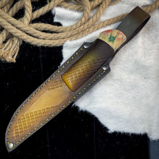 Нож Вежда Люкс (M390, стаб. кап клена)