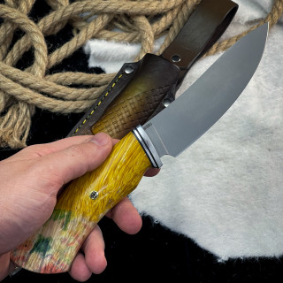 Нож Вежда Люкс (M390, стаб. кап клена)