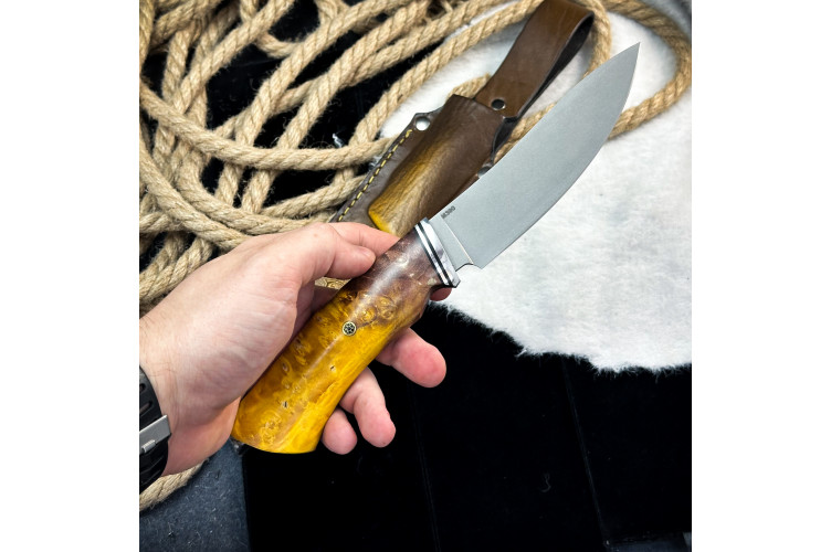 Нож Вежда Люкс (M390, стаб. кап клена)