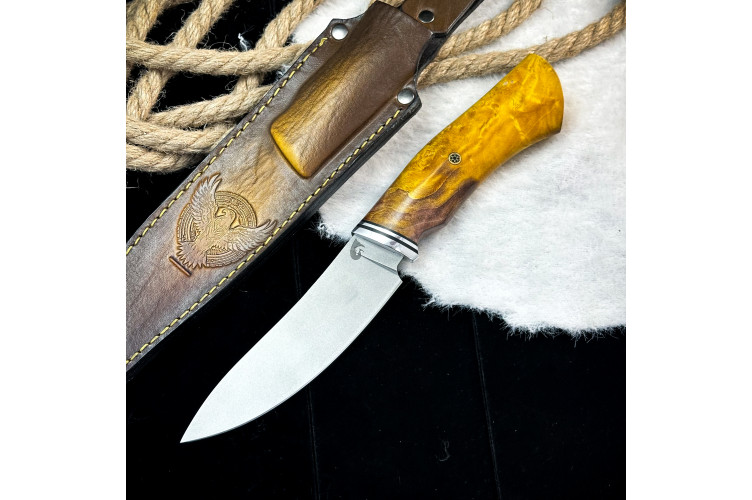 Нож Вежда Люкс (M390, стаб. кап клена)