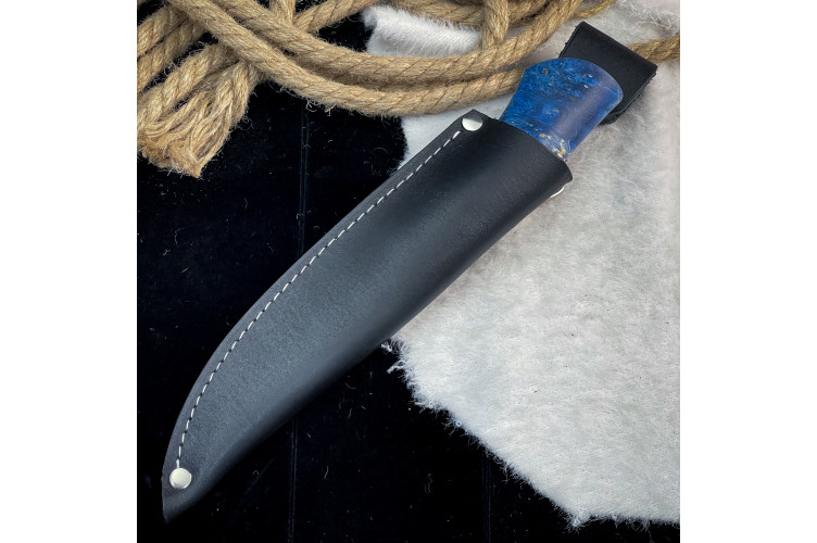 Нож Вежда (ХРОМВОСЕМЬ, стаб. кап клена)