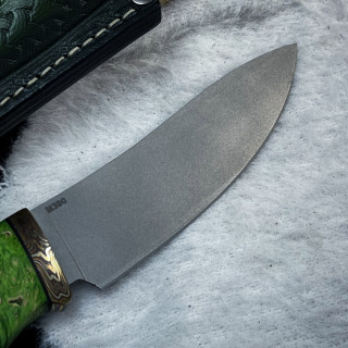 Нож Вежда Люкс (M390, стаб. кап клена, мокуме-гане)
