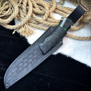 Нож Вежда Люкс (M398, авторский полимер, больстер мокуме-гане)