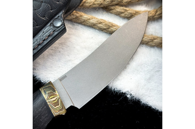 Нож Вежда Люкс (M398, авторский полимер, больстер мокуме-гане)