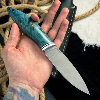 Нож Ять (AUS10Cobalt, стаб. кап клена)
